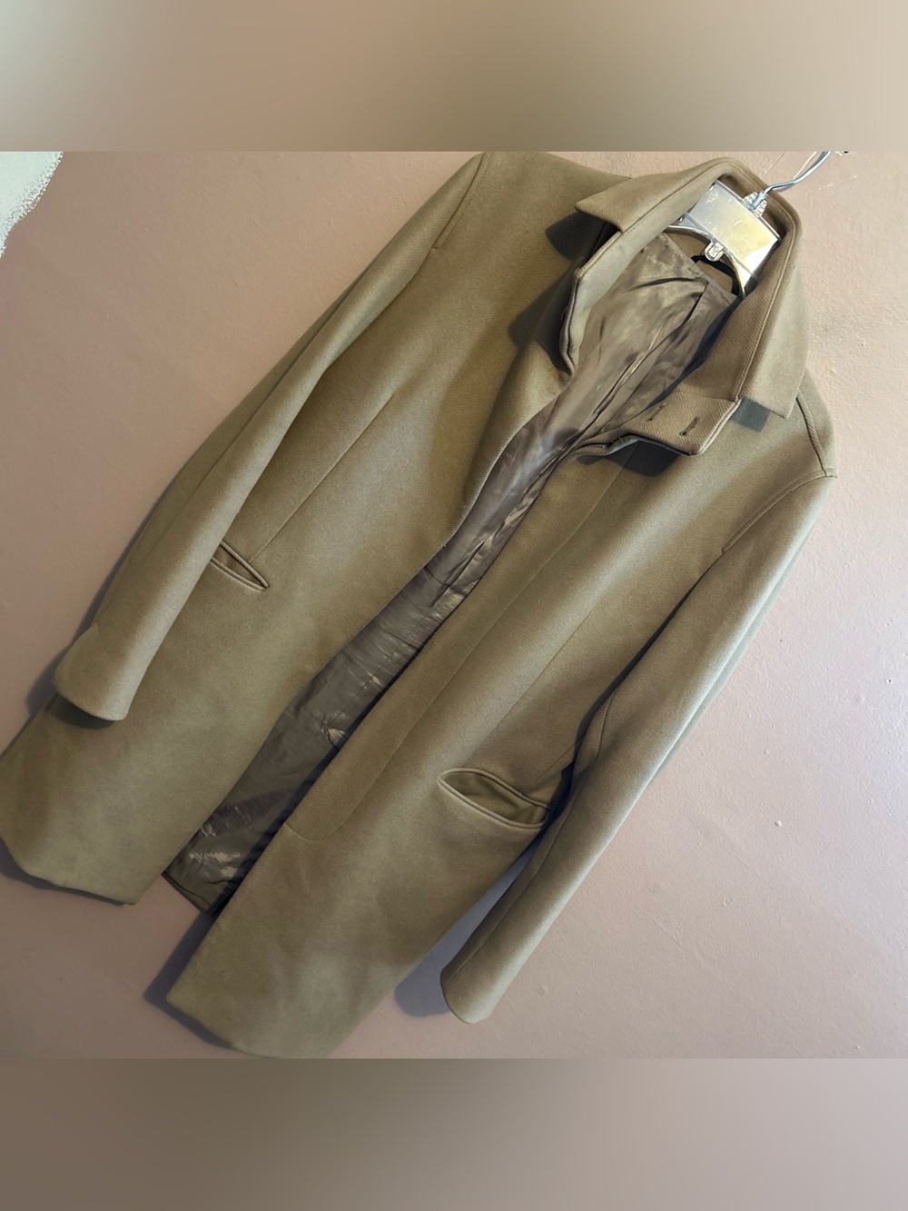 Theory Wool / Cashmere Christopher Overcoat Coat Open Front Men’s Size Medium